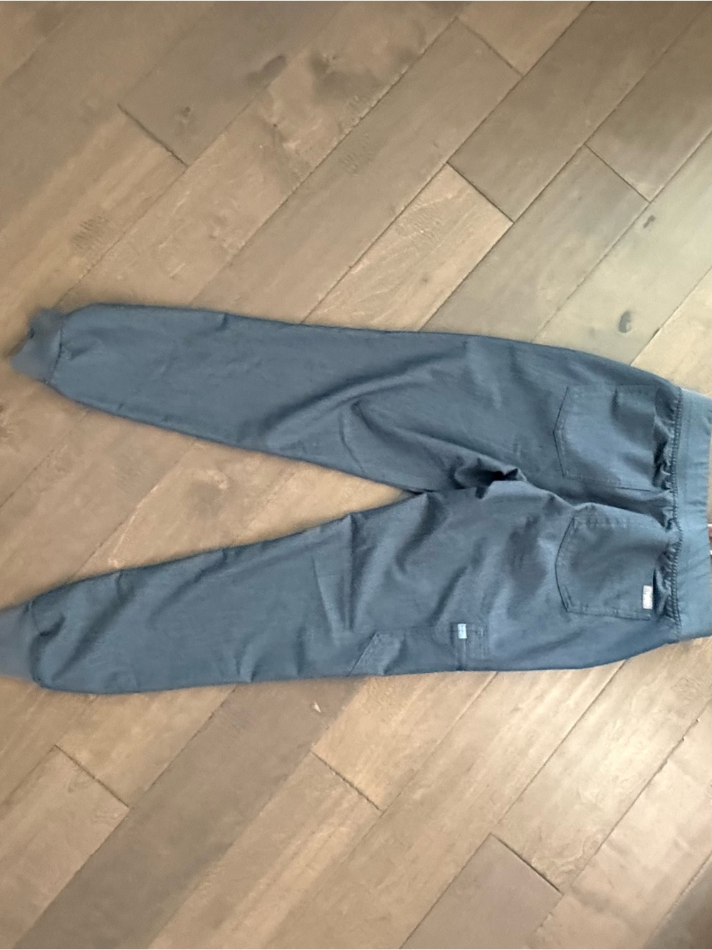 Figs Women's Zamora Jogger Pants Heather Denim with Pink Drawstring XS - Picture 6 of 7